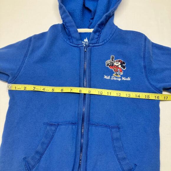 Disneyworld Embroidered Full Zip Mickey State Hooded Sweatshirt Jacket Youth M - Picture 5 of 14